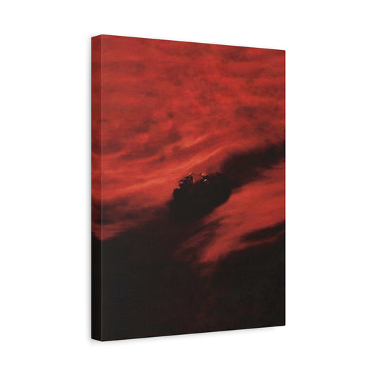Red Storm Abstract Canvas Print